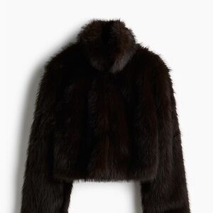 H&M Brown Faux Fur Jacket